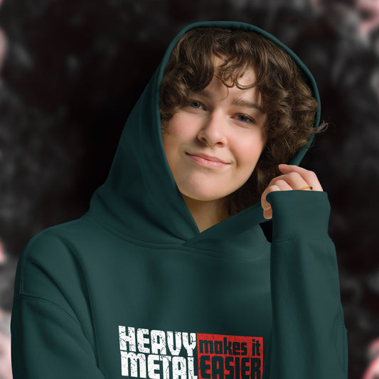 HEAVY METAL MAKES IT EASIER relaxed premium hoodie